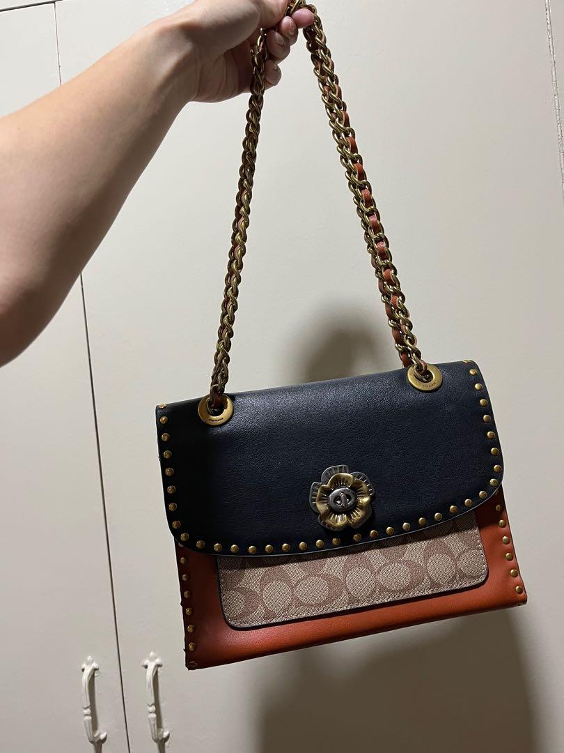Coach parker rivets snakeskin sales