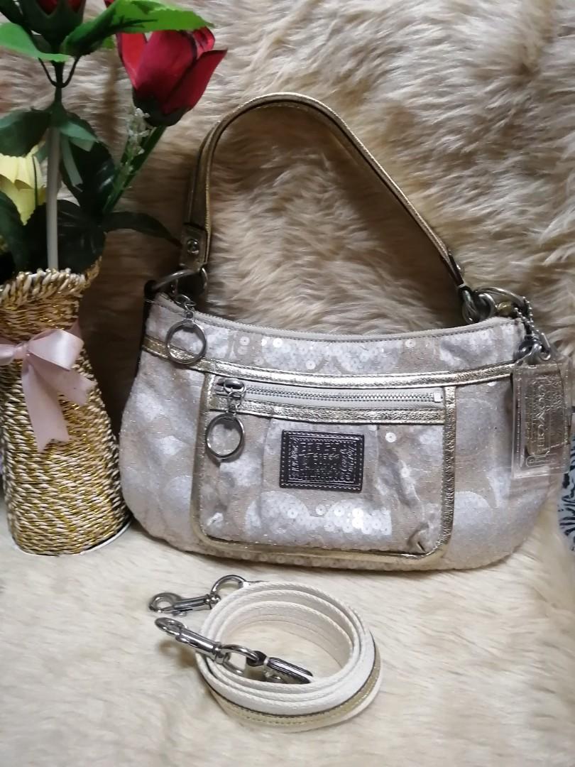 Coach Signature Poppy Sequin Limited Edition, Luxury, Bags & Wallets on  Carousell