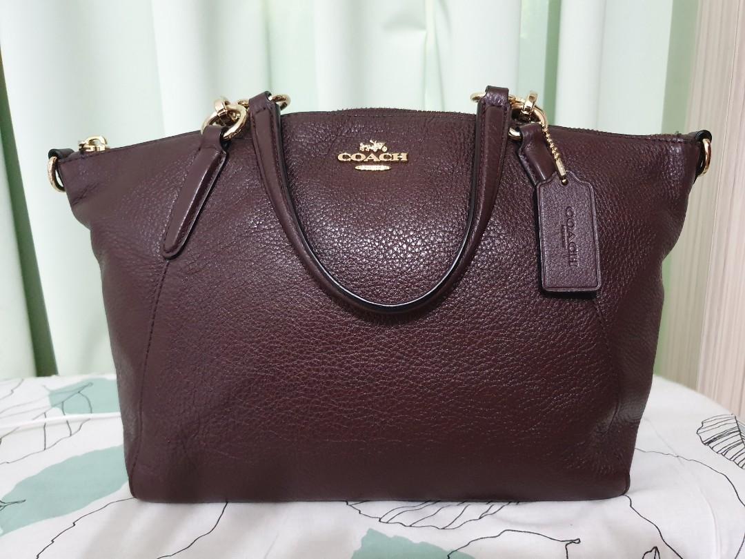 Coach Small Kelsey Satchel Oxblood