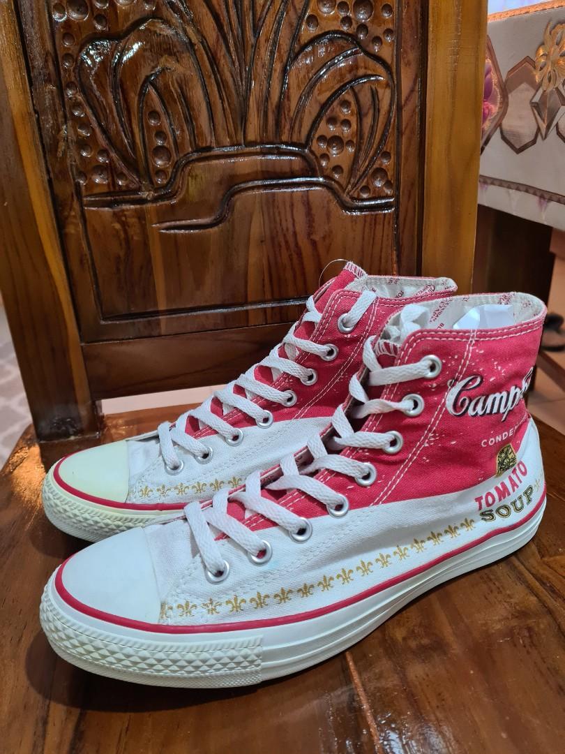 Converse Campbell Soup Andy Warhol, Men's Fashion, Footwear, Sneakers on  Carousell