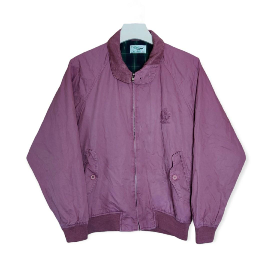(M) Crocodile Pink Harrington Jacket, Men's Fashion, Coats, Jackets and