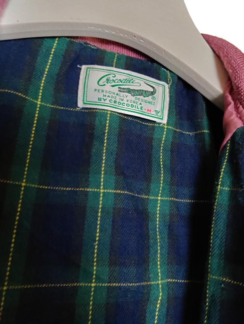 (M) Crocodile Pink Harrington Jacket, Men's Fashion, Coats, Jackets and