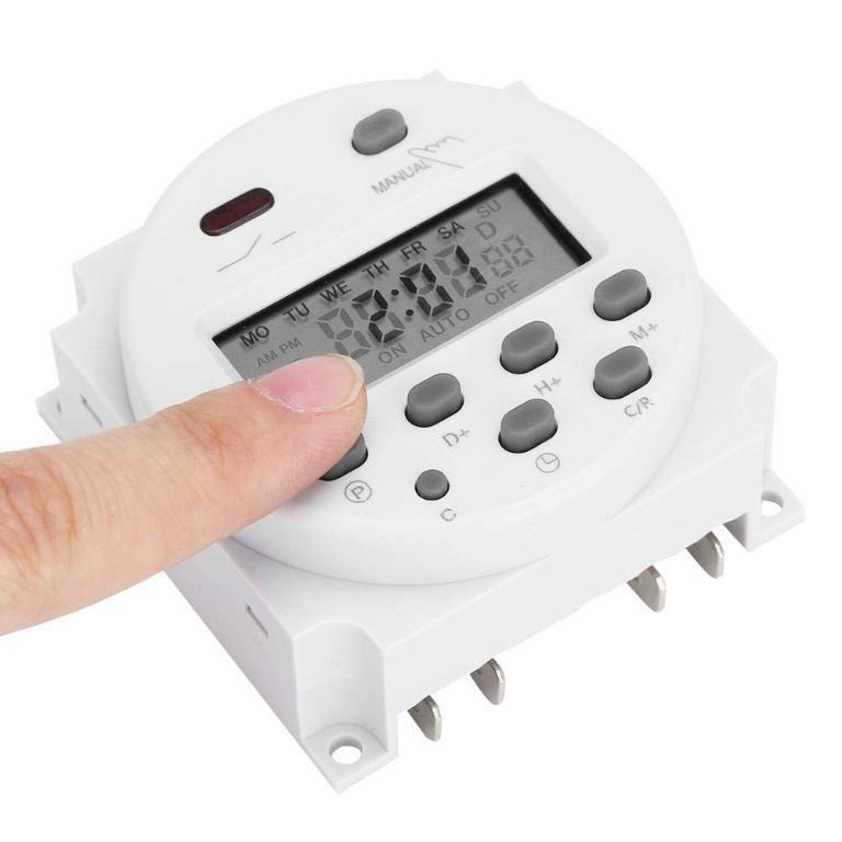 DC 12V Mini Digital LCD Power Programmable Timer Relay Time Switch, TV ...