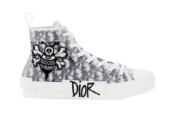 DIOR B23 Dior Oblique Canvas HighTop Sneakers With DIOR And Shawn Stussy  Bee Embroidery Patch  Holt Renfrew