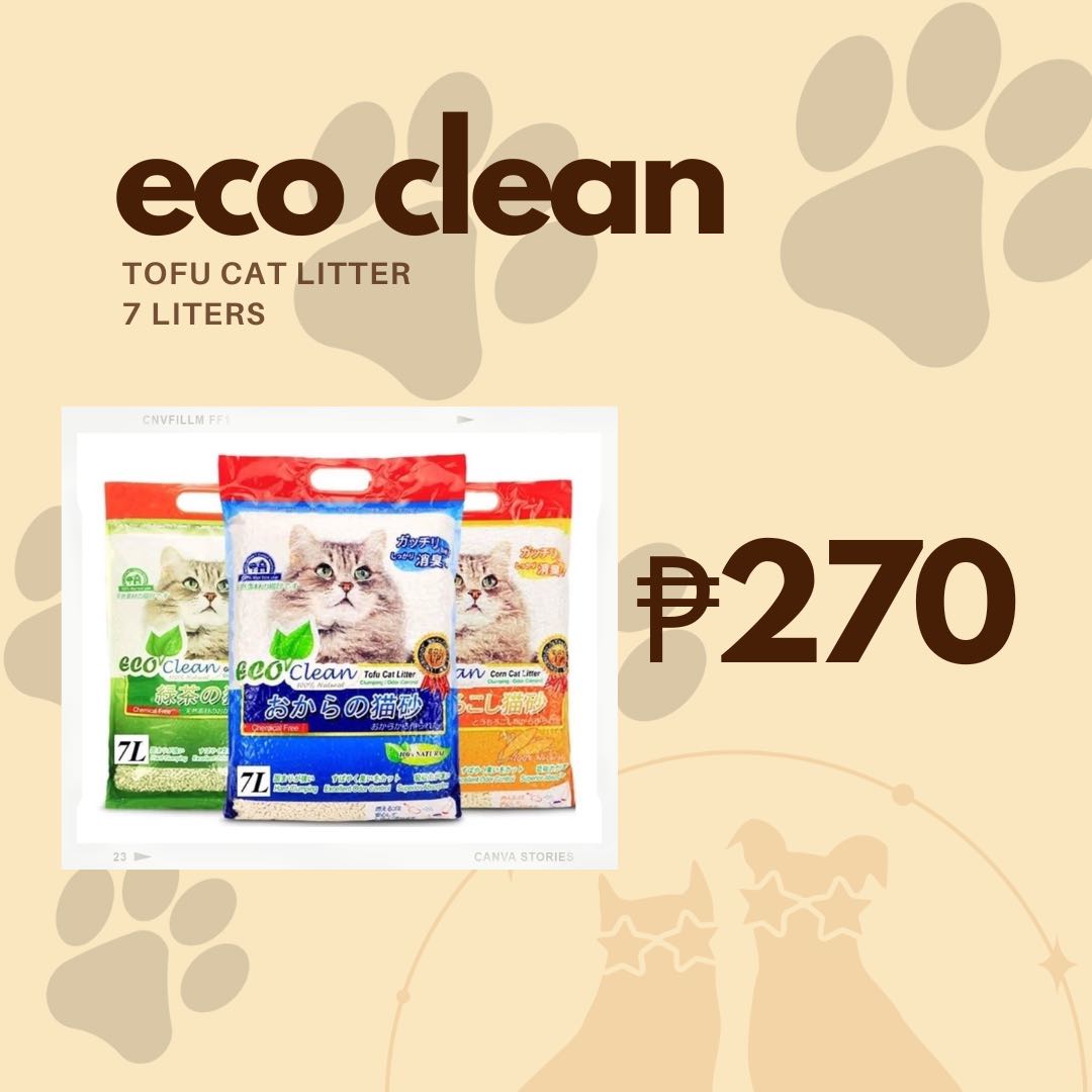 Eco Clean Tofu Cat Litter Green Tea 7 Liters, Pet Supplies, Health