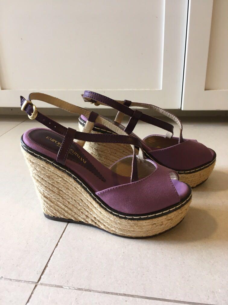 Purple wedges on sale