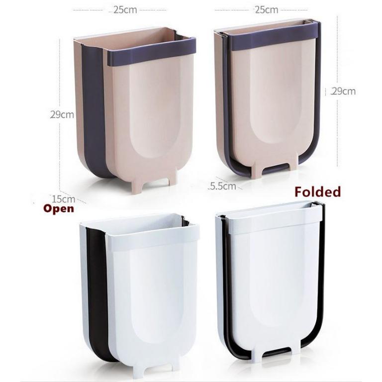 Foldable Kitchen Hanging Dustbin Trash Bin Rubbish bin Garbage Holder ...