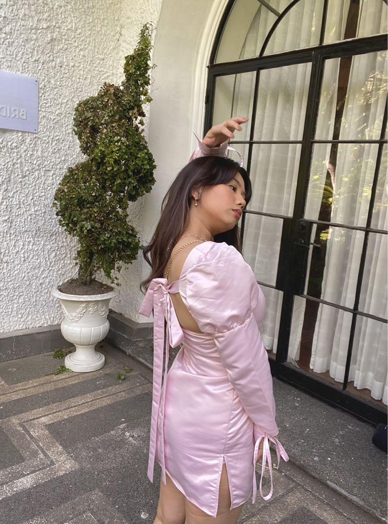 FOR SALE: Murlong Cres X Mina Marlena Juliet Dress in Satin Pink, Women's  Fashion, Dresses & Sets, Dresses on Carousell