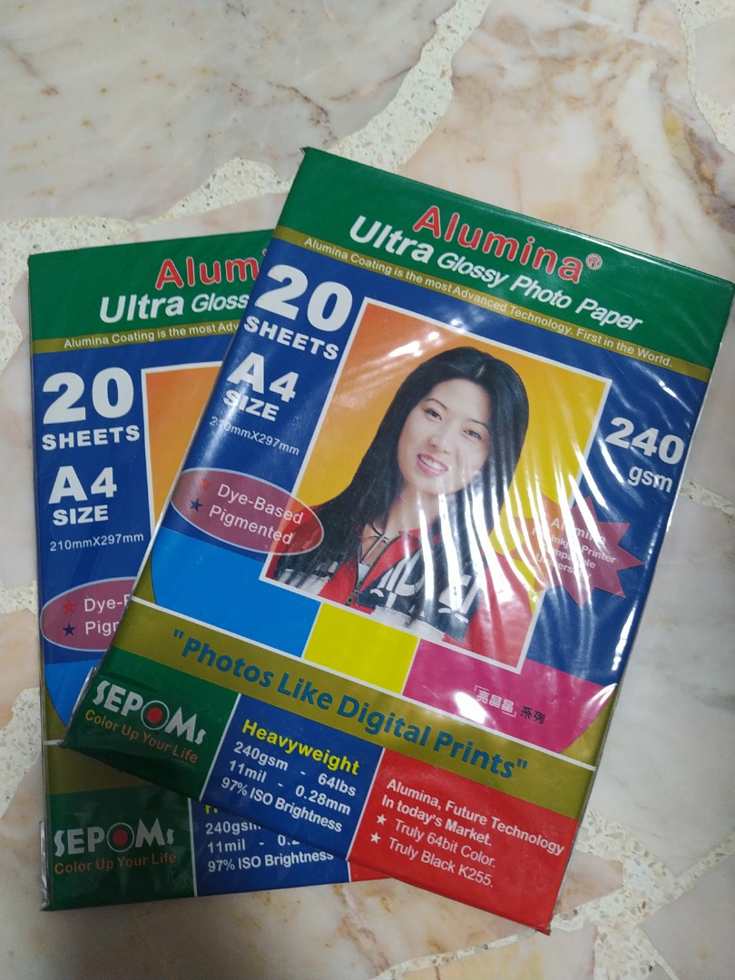 Glossy photo paper, Hobbies & Toys, Stationery & Craft, Art & Prints on