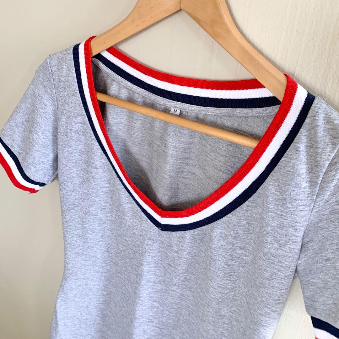 Grey sporty shirt dress - Polo look 