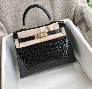 Hermes Kelly 28 Shiny Niloticus Croc 1C