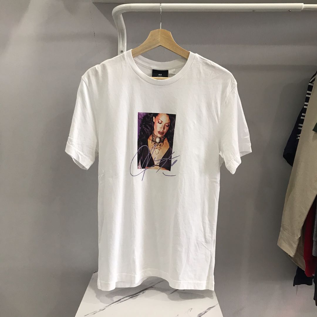 H\u0026M Aaliyah tshirt, Men's Fashion 