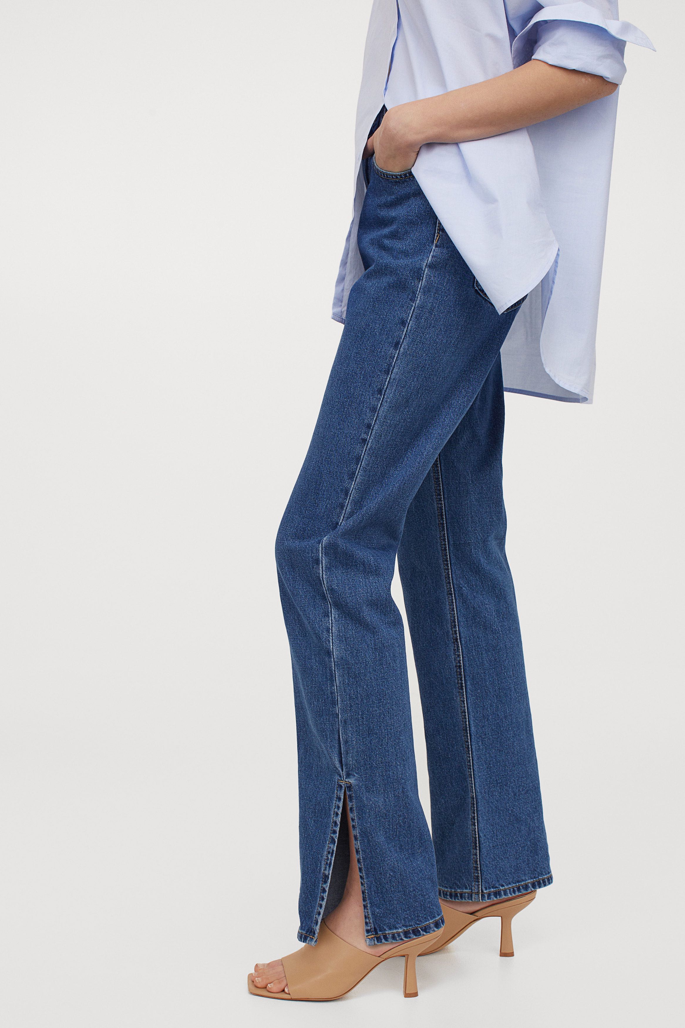 H\u0026M High Split Jeans, Fesyen Wanita 