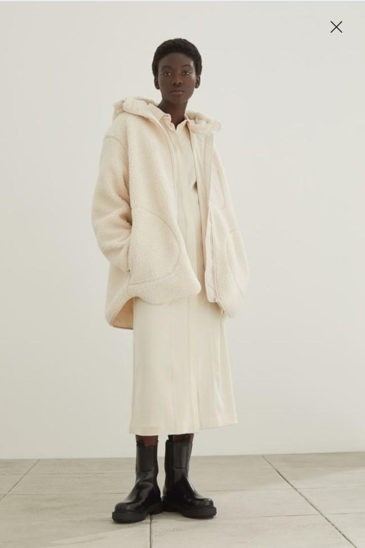 H M Hooded Teddy Jacket Women s Fashion Coats Jackets and