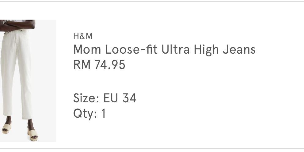 H&M Mom Loose-fit Ultra High Jeans