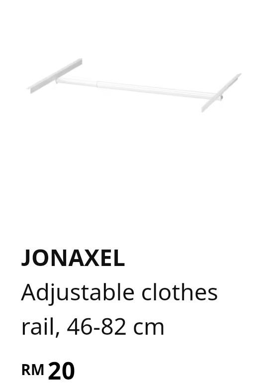 IKEA jonaxel adjustable clothes rail