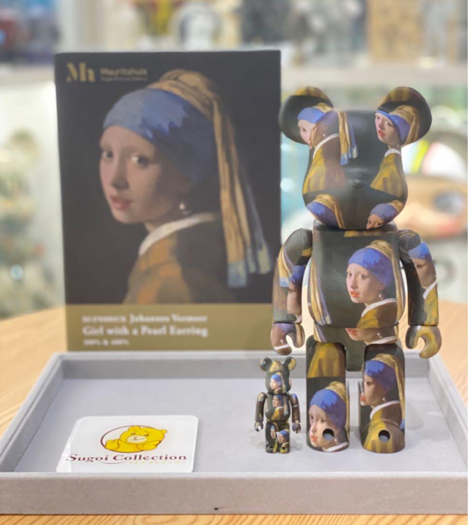 [In Stock] BE@RBRICK x Johannes Vermeer “The Girl with the Pearl Earring”  100%+400% bearbrick