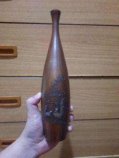 Antique Meiji period mixed metal vase