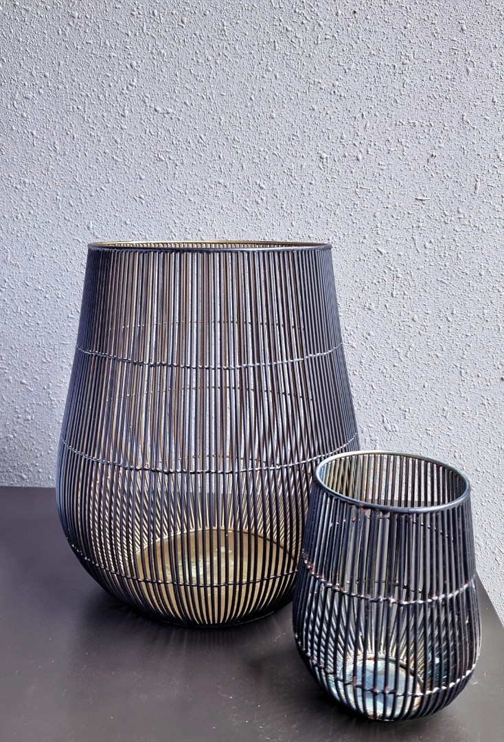 Kent Wire Hurricane Candle Holder 6" + 12", Furniture & Home Living