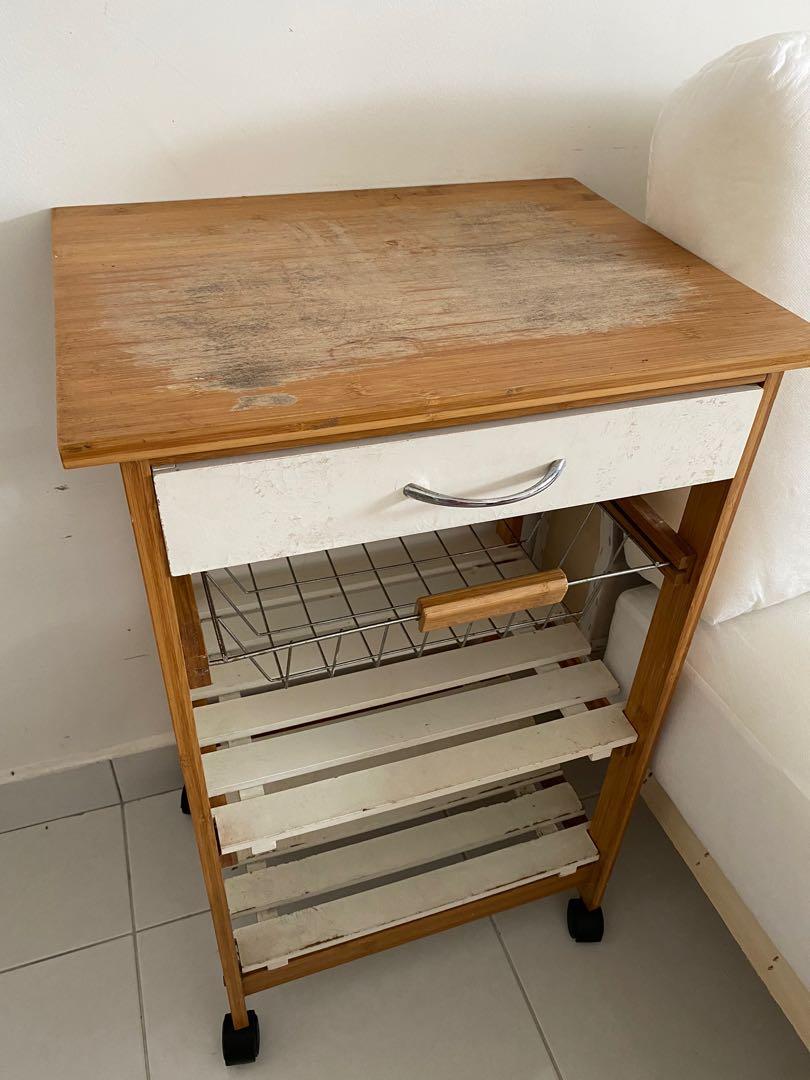 Kmart Bamboo Kitchen Trolley Ikea Insp, Furniture & Home Living, Home Decor, Other Home Decor on