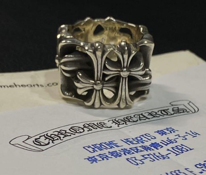 LC Chrome Hearts Cemetery Square Ring US10 JP20 Men s Fashion