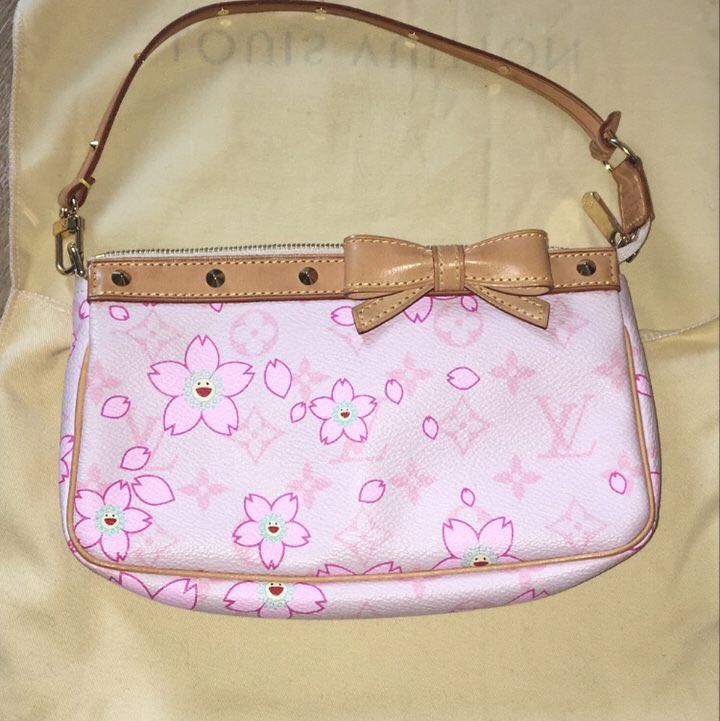 Louis Vuitton LV takashi murakami cherry blossoms sakura pink pochette  rarest bag, Luxury, Bags & Wallets on Carousell