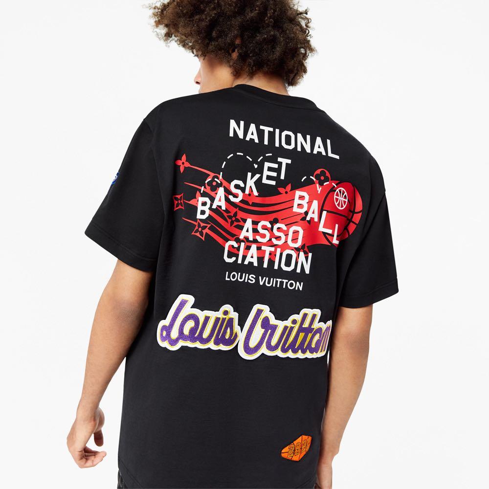 LV x NBA lvxnba Embroidery Detail T shirt