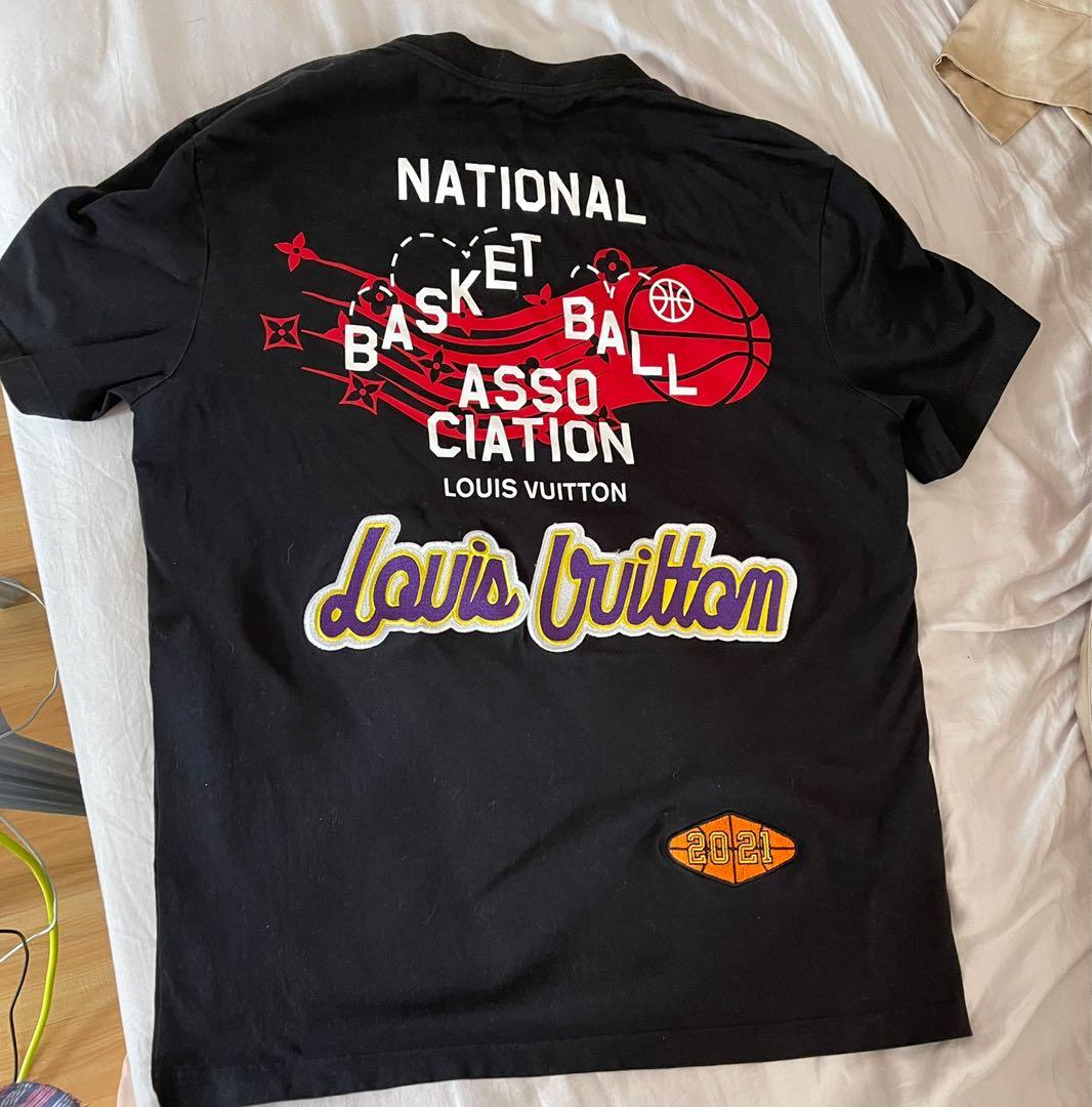 Louis Vuitton x NBA 2021 Graphic Print T-Shirt - Black T-Shirts, Clothing -  LVNBA20156