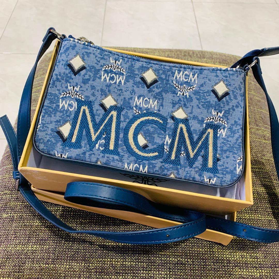 MCM 'aren' Shoulder Bag in Blue