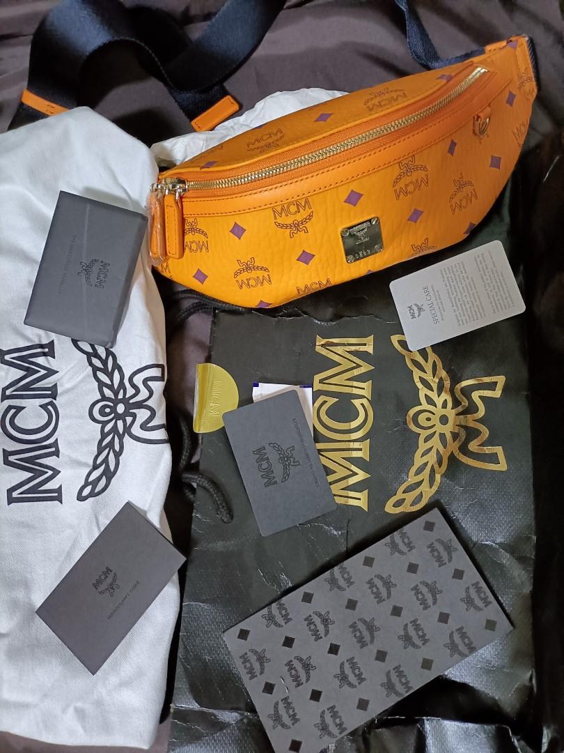 Mcm belt bags visetos used set very new well kept in dustbag seldom useauthentic mcm paragon very beautiful colour orange