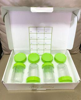 Minnebaby Baby Food Glass Containers-set of 8