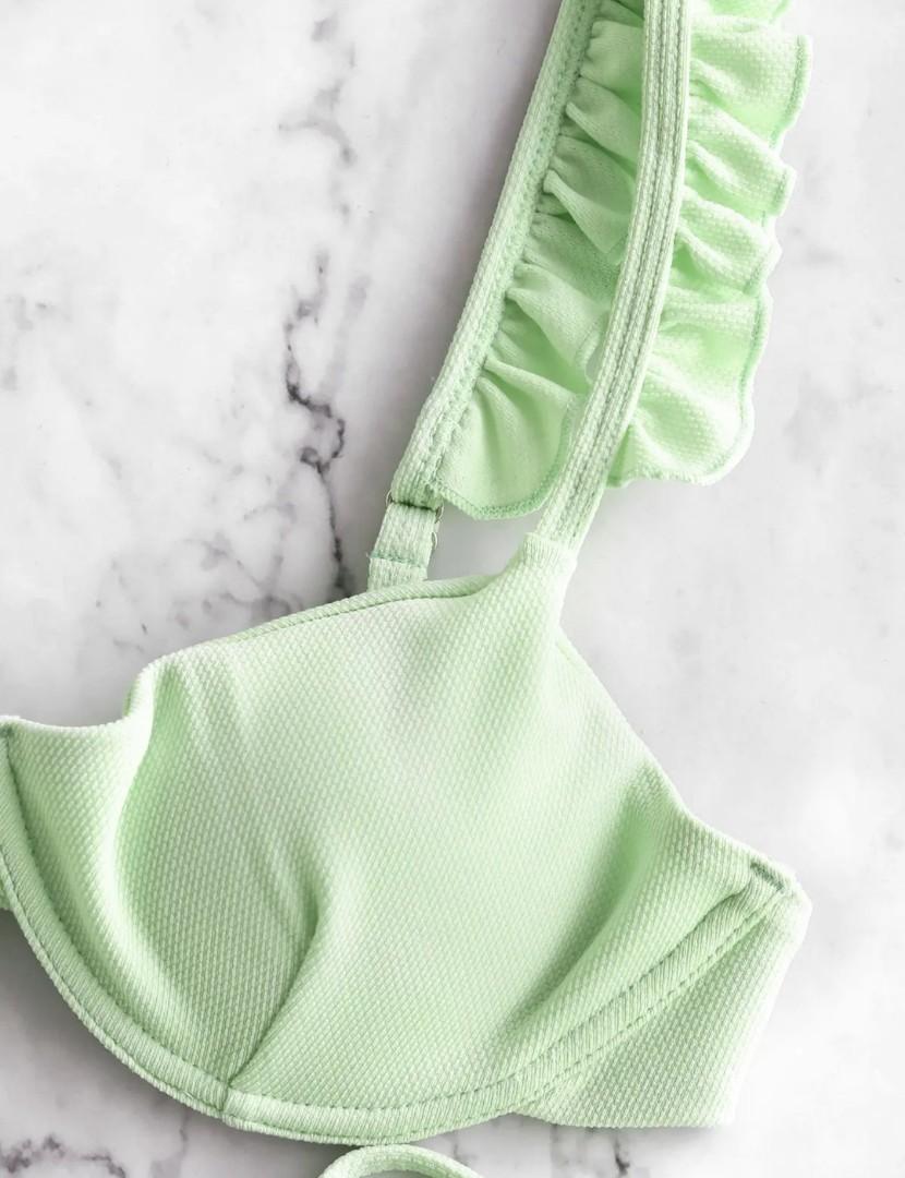 Mint green bikini swimsuit - Zaful (Category: Bikinis & Swimsuits) located in Cebu City. Submitted by beapetite (Listing ID 1169663086, Image 3). Description: Super cute but I never used because i found it too sexy for me. Original price is 1k+. Currently sold out in the website. Tags: bikini two piece hw high waist waisted highwaist swimsuit swimwear.
