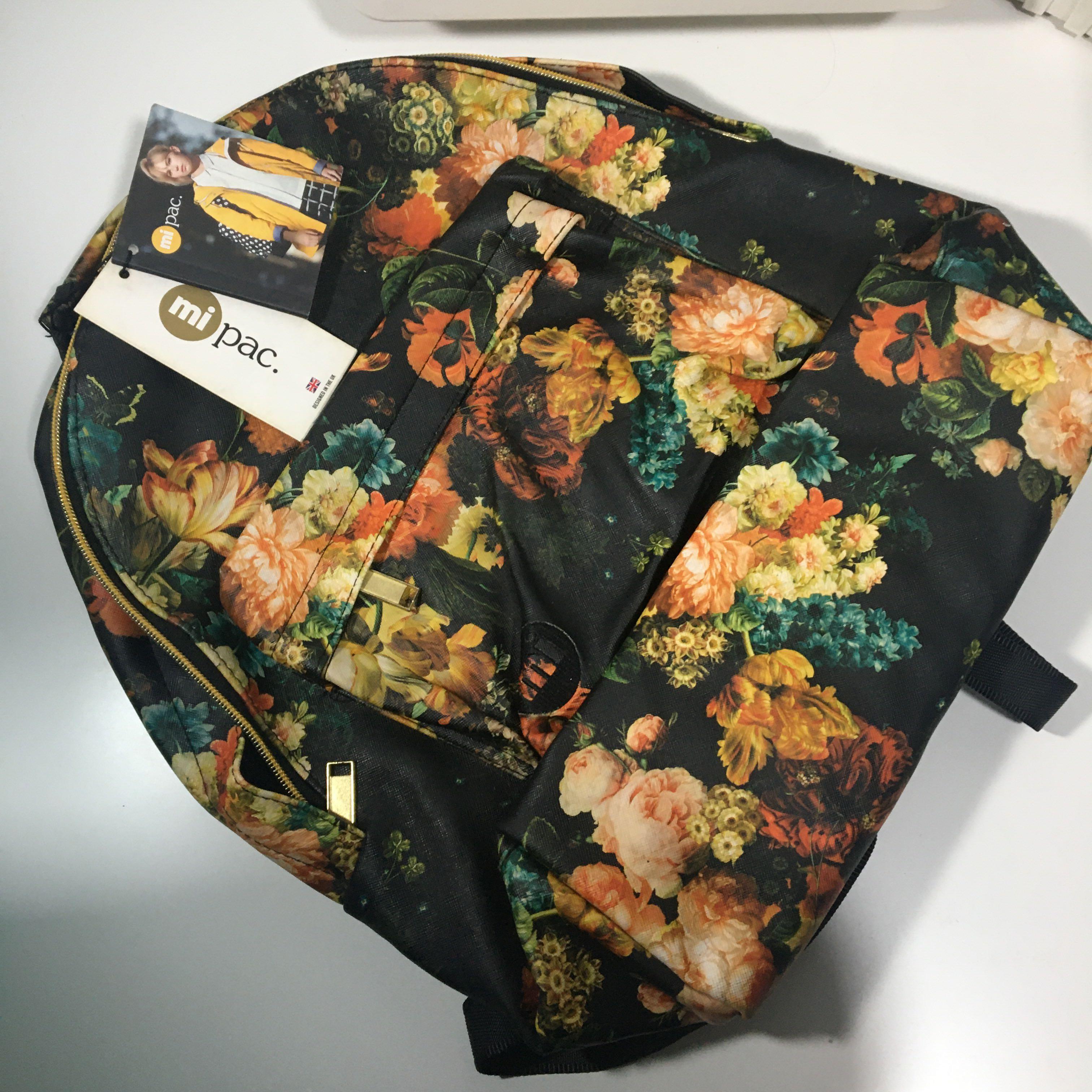 Mi-Pac Backpack Floral Bloom - Resistant Backpack, Women's Fashion, Bags Wallets, Backpacks on Carousell