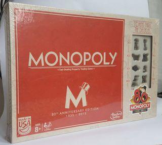 Monopoly 80th Anniversary Edition retro board game