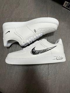 Nike black tick air force 1, Men's Fashion, Footwear, Sneakers on Carousell