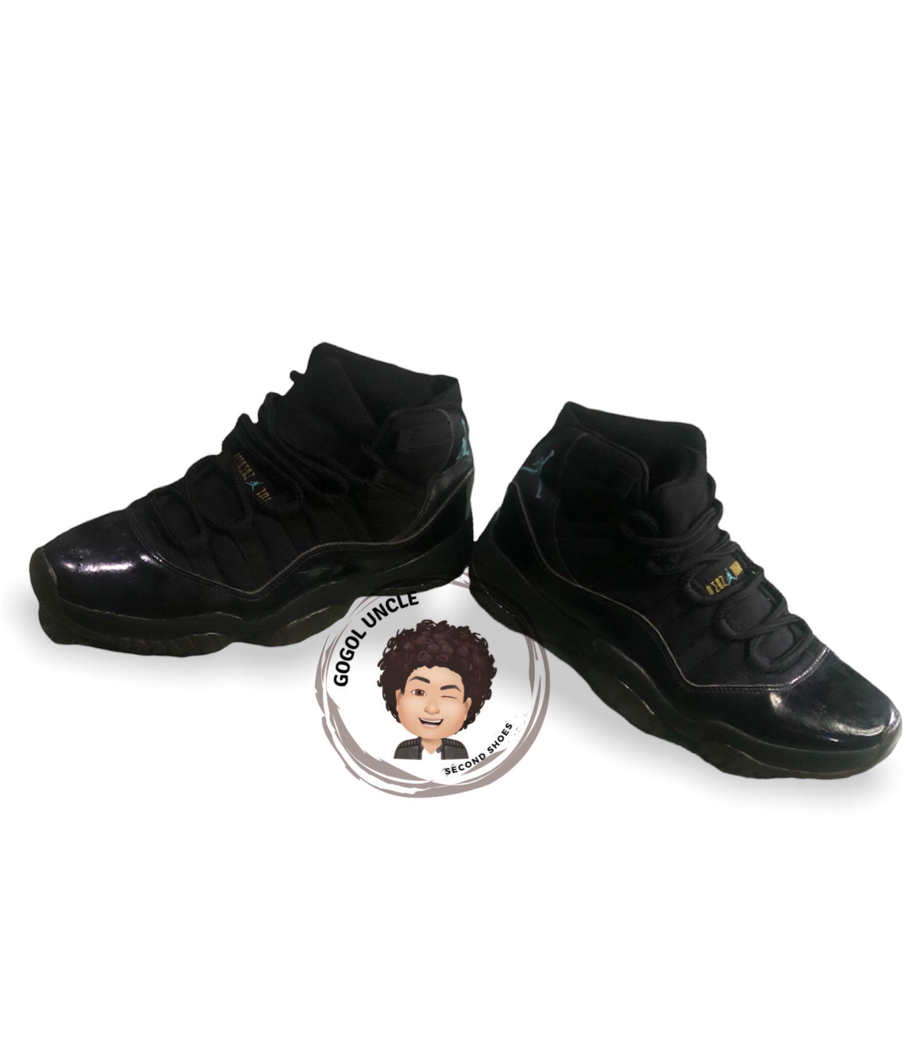 all black high top jordan 11