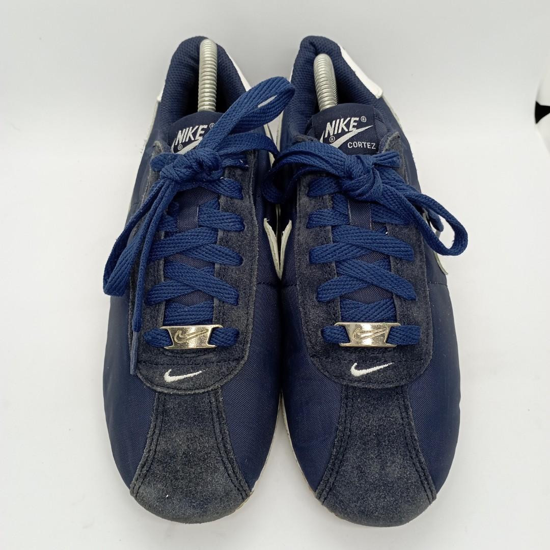 nike cortez nylon navy blue