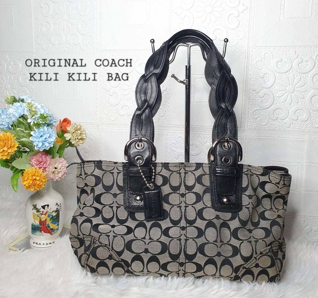 medium black coach purse