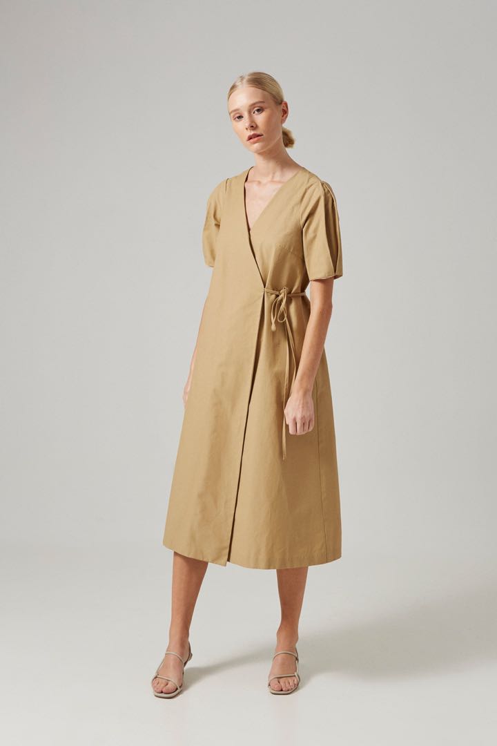 OSN Our Second Nature Cotton Wrap Dress 