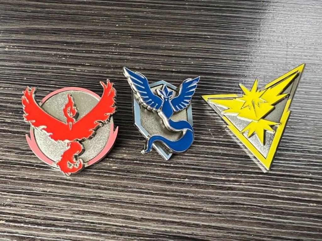 Pokemon GO TCG Team Mystic/Valor/Instinct Pins, Hobbies & Toys, Toys &  Games on Carousell
