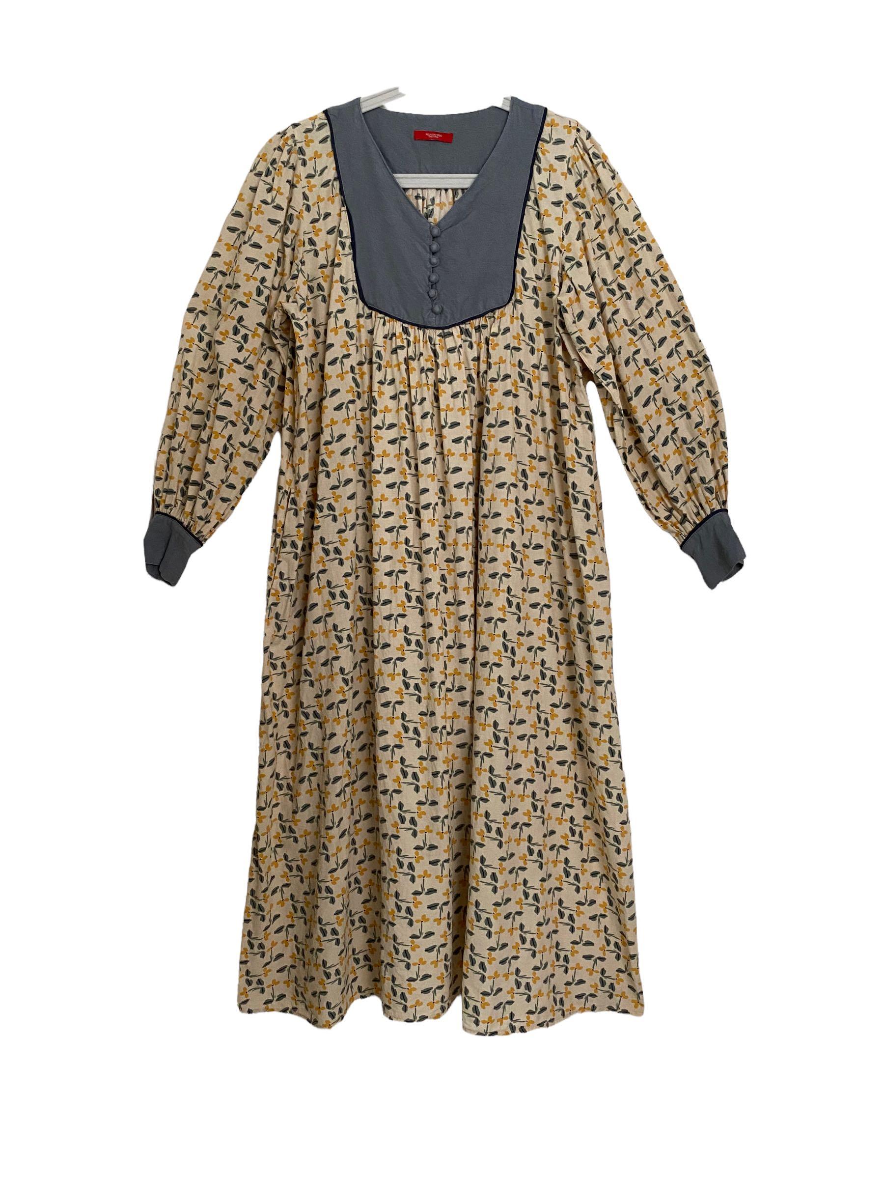 POU DOU DOU Japan Floral Maxi Dress, Women's Fashion, Dresses & Sets ...