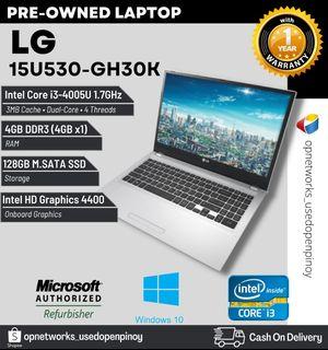 Preowned LG 15U530-GH30K Intel Core i3-4005u 1.7GHz Laptop with Windows 10 Home 64BIT MAR OS