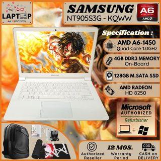 Preowned Samsung 9 NT905S3G-KQWW AMD A6-1450 Processor Laptop | Windows 10 Home 64 BIT