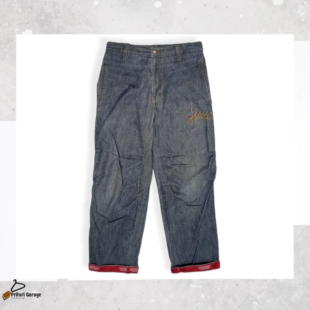 Raw Denim Tebal Fubu Jeans Big Bordir 