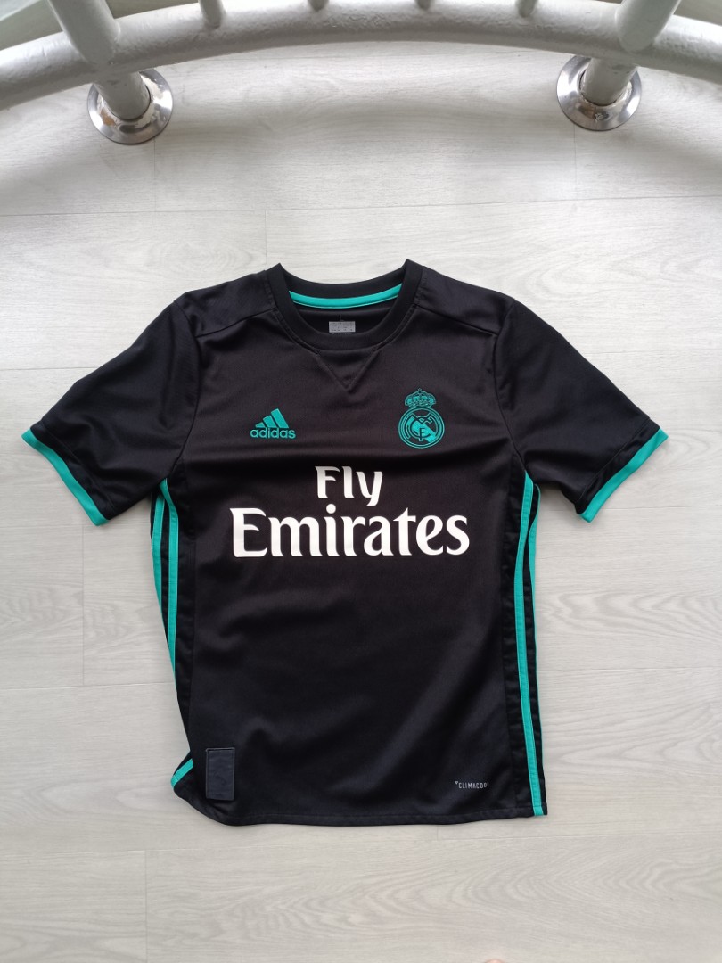 Real madrid jersey black and best sale blue