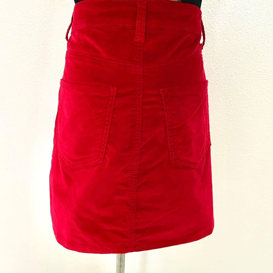 Red Short Velvet Skirt Forever 21 Women s Fashion Bottoms
