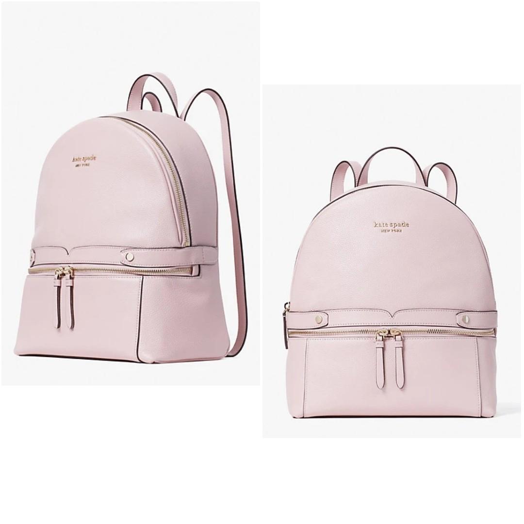 SALES Ends 6 Sep Noon Kate Spade Day Pack Medium Backpack Tutu Pink True Taupe Aphrodite Green