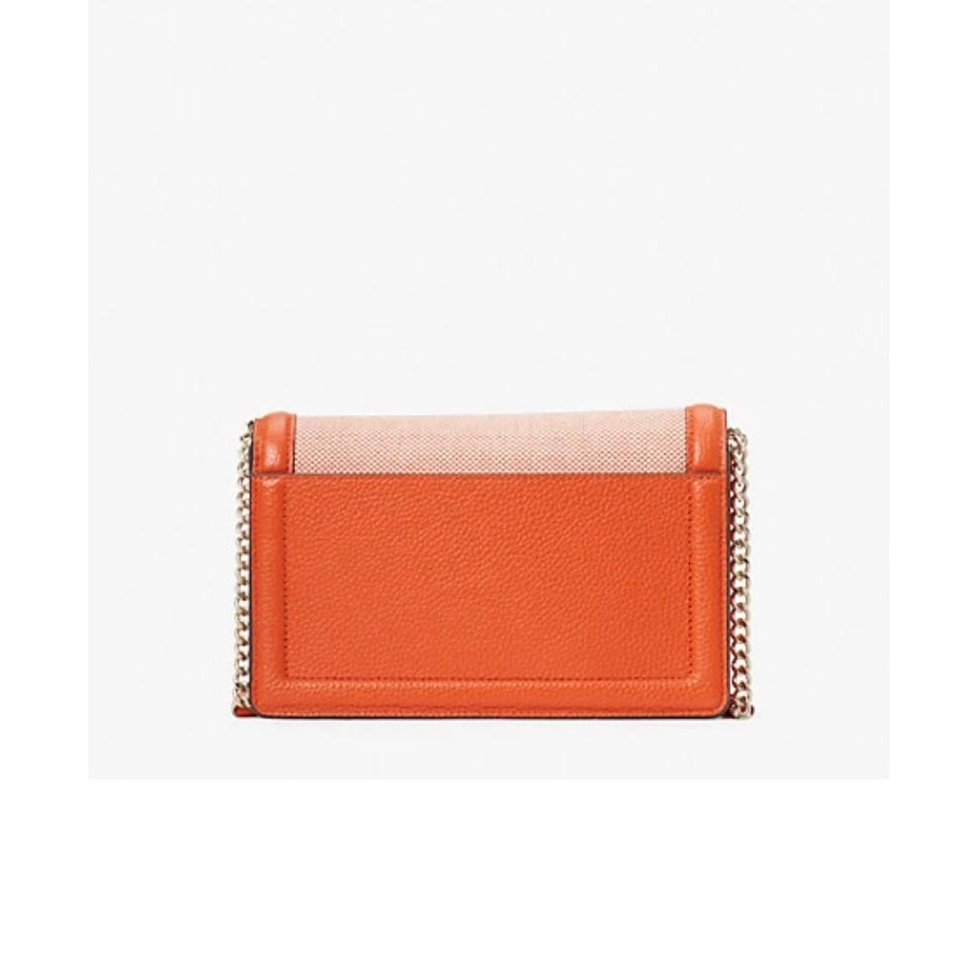 SALES Kate Spade Knott Canvas Flap Crossbody Dried Apricot Multi, Women