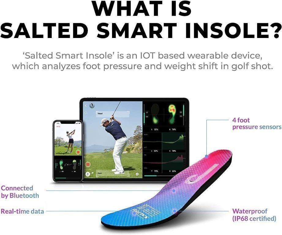 Salted Smart Insoles ( XS ) Golf & Fitness Activities Smart Fitness
