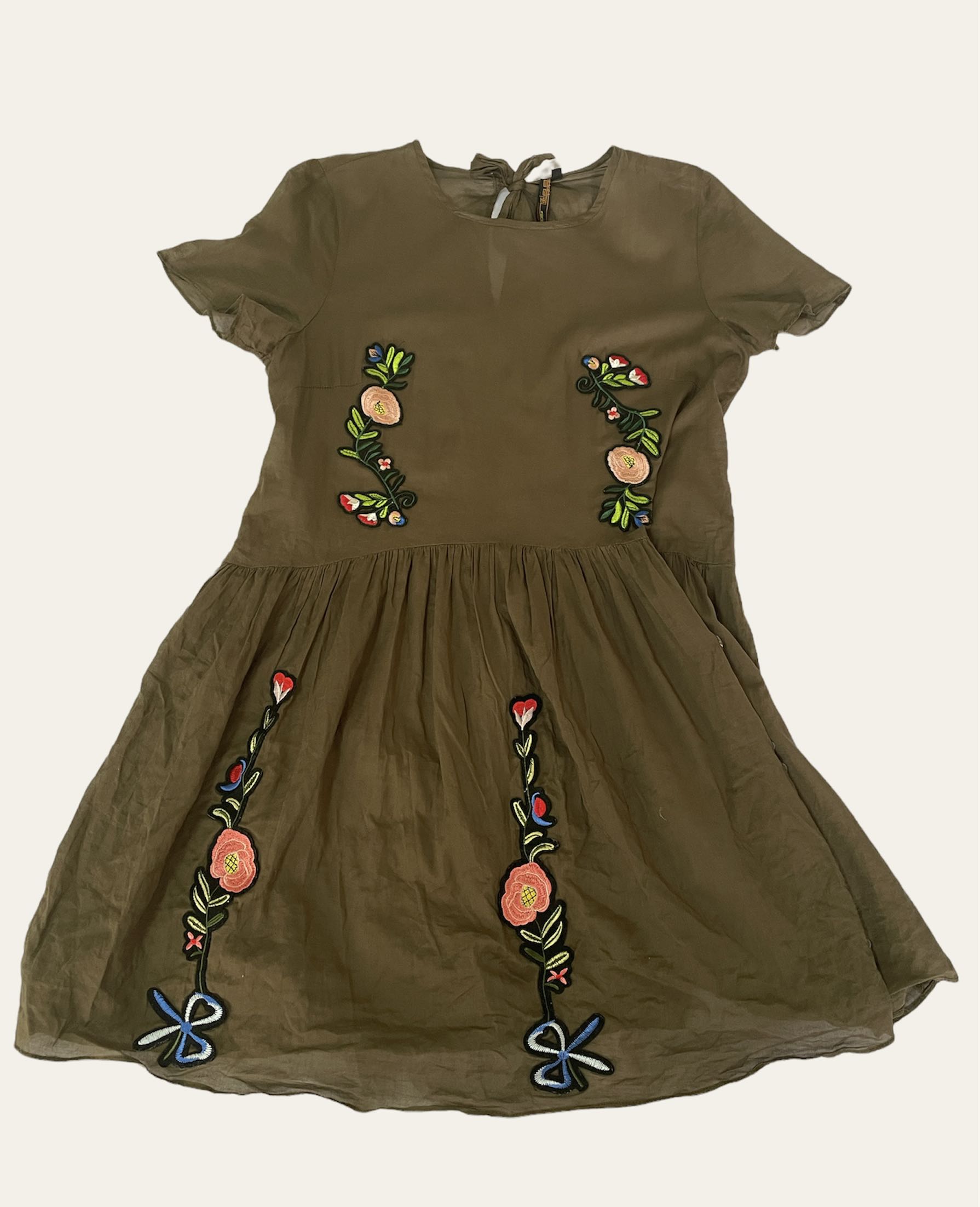 Sheer cover up brown dress, Women's 